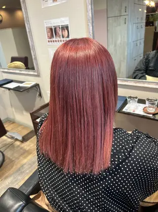 セミロング なつき/ 艶カラー/縮毛矯正のヘアスタイル