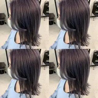 セミロング カラー ヘアアレンジ 🦋韓国ヘア 坂本 菜摘🦋のヘアスタイル