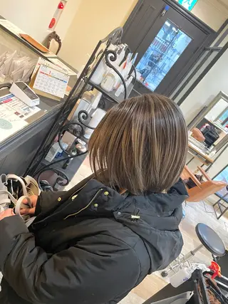 ミディアム 亀川蓮 Agu hairのヘアスタイル