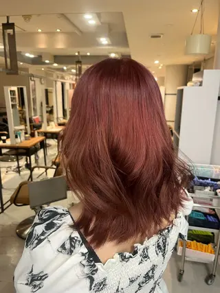 ミディアム カラー lunty難波店所属・💋ギャル髪💋 かづき💖のヘアスタイル