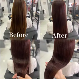 ロング カラー 髪質改善×矯正🫧 韓国ヘアasamiのヘアスタイル