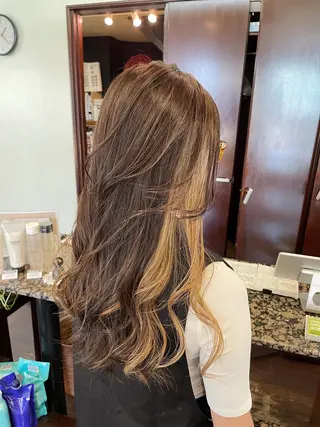 ロング カラー peakshair所属・艶々になる髪質改善 𝒀𝑼𝑻𝑶のヘアスタイル