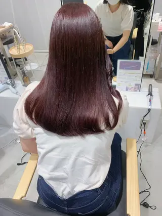 ロング カラー 石橋 華のヘアスタイル