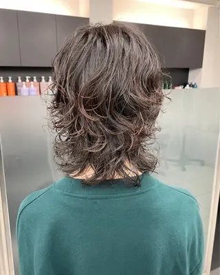 ミディアム パーマ 【レイヤーカット】 キサヌキミワのヘアスタイル