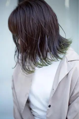 ミディアム カラー ハイトーン/カラー/ 用賀/稲若健太郎のヘアスタイル