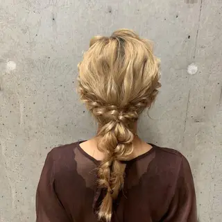 ヘアアレンジ 🎀taro ブリーチなしカラーのヘアスタイル