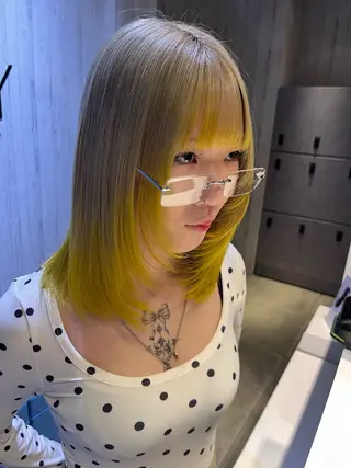 ロング カラー ヘアアレンジ axy 新宿本店所属・🐾カラーモデル募集 中🐈‍⬛藤川 千誉のヘアスタイル