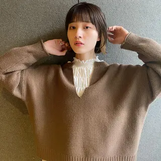 ミディアム カラー パーマ ヘアアレンジ メンズ キッズ ネイル マツエク・マツパ modek's tokyo所属・顔周りレイヤー ☺︎shunのヘアスタイル
