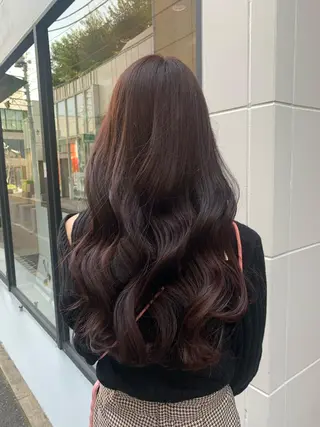 ロング カラー soëll所属・🤍そぶえ　ゆうな/ 暖色カラー/縮毛矯正のヘアスタイル