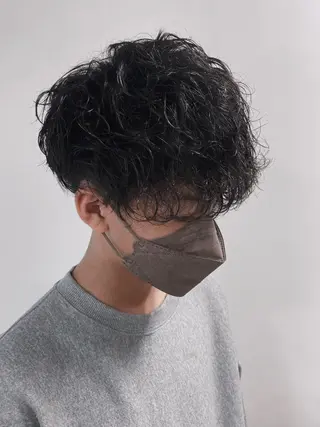 メンズ 波巻きスパイラル/ メンズパーマ/ゆうひのヘアスタイル