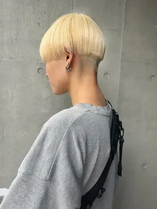 ショート ハイトーンNo.1✨ パーマ✨イマイタツヤのヘアスタイル