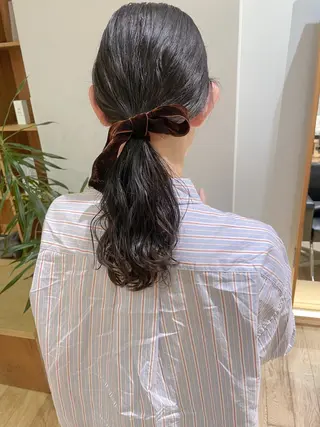 ミディアム パーマ 大橋 芽衣のヘアスタイル