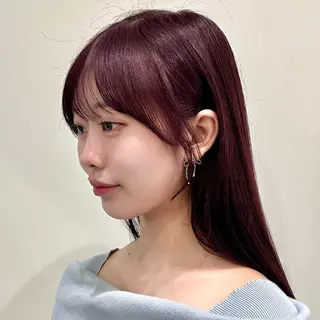 ロング 🌹ハッシュカット、 レイヤー韓国ヘア🌹のヘアスタイル