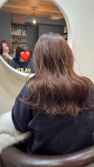 セミロング カラー 下石怜子/レイヤー/ 透明感カラーのヘアスタイル