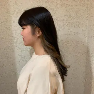 ロング カラー ヘアアレンジ 韓国×巻ける髪質改善 💍maki💍のヘアスタイル