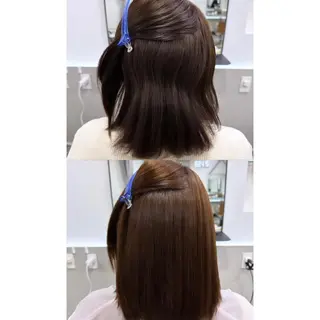 セミロング パーマ 縮毛矯正/ネイル 🌻ひまわり🌻のヘアスタイル