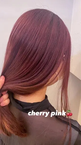 セミロング カラー ボブ ブリーチ/miinaのヘアスタイル