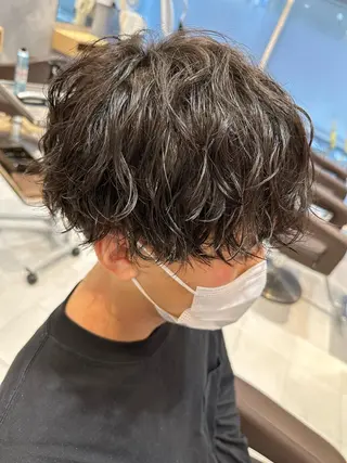 ミディアム パーマ メンズ 💈メンズ特化 美容師サキ💈のヘアスタイル