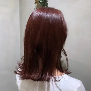 ミディアム カラー 濱本 新奈 / 髪質改善パーマのヘアスタイル