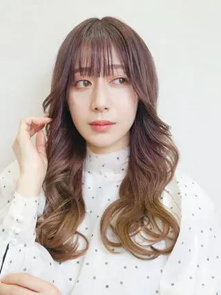 ロング カラー 大人レイヤー& 透明感カラー💄のヘアスタイル