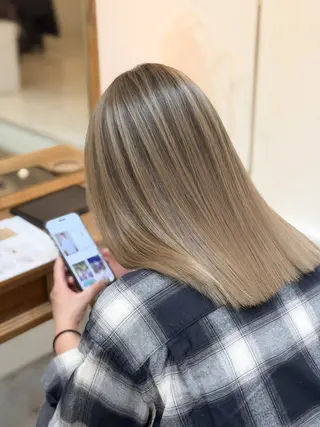 セミロング ank classic hair【アンククラシックヘアー】所属・バレ、ハイライト モデル募集　齋藤祐哉のヘアスタイル