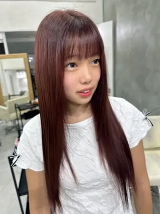 ロング カラー solua所属・さあや 【透け感/艶感】のヘアスタイル