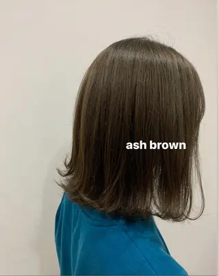 ミディアム カラー 白髪女性専門店竹内 涼乃のヘアスタイル