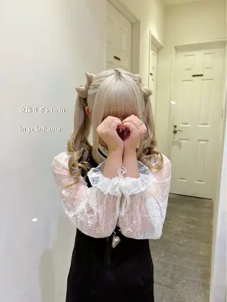 ロング ヘアアレンジ エクステ/ハイトーン 🐏☁️miminaのヘアスタイル