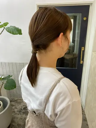 ミディアム カラー ヘアアレンジ 原 瑞希のヘアスタイル