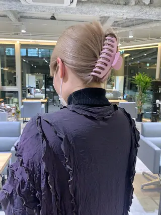 ロング カラー ヘアアレンジ 桃果 momokaのヘアスタイル