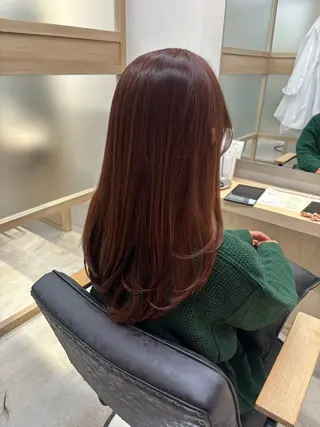 ロング カラー 艶髪韓国ヘア 💘小笠原涼華のヘアスタイル