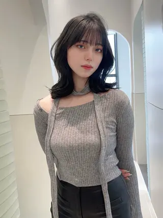ミディアム 銀座/韓国/ワンホン 🤍艶髪🖤nahoのヘアスタイル