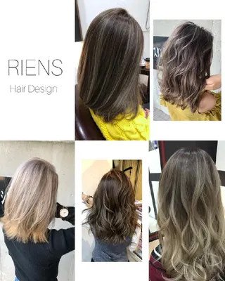 ミディアム カラー RIENS♡xrea 山本優舞のヘアスタイル