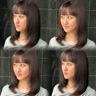 ミディアム calna 古賀 菜摘のヘアスタイル