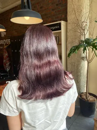 ミディアム カラー the BRIDGE 加藤みのりのヘアスタイル