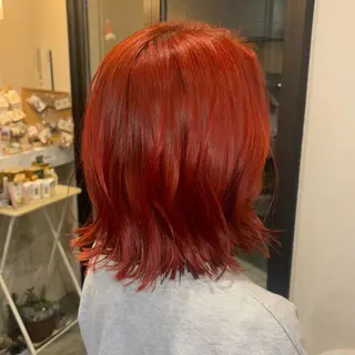ミディアム 🎀ハイトーン/ 艶カラー/夕月🎀のヘアスタイル
