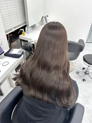 ロング カラー ヘアアレンジ 韓国ナチュラルヘア 🤍raika🤍のヘアスタイル