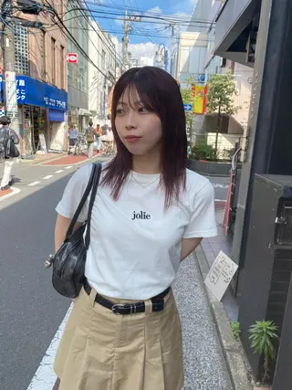 セミロング 関根 桃羽のヘアスタイル