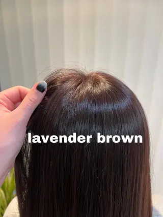 セミロング カラー 伊藤 杏奈のヘアスタイル