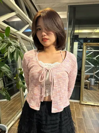 ミディアム カラー 村上 輝のヘアスタイル