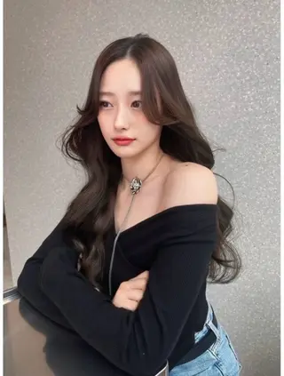 ロング カラー 当日予約/天神美容室 HACKのヘアスタイル