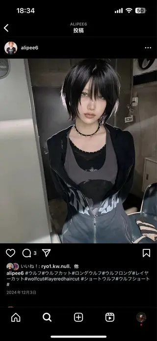 ショート ヘアアレンジ ALLY所属・ウルフカット / ケアブリーチのヘアスタイル