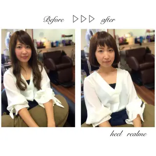 ショート ミディアム カラー パーマ ヘアアレンジ 成松 勇治のヘアスタイル