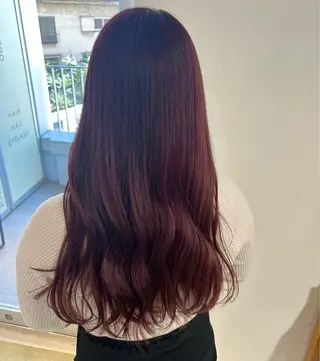 ロング カラー 関口 桃花🌷 暖色カラーのヘアスタイル