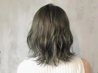 ミディアム カラー ブリーチ/美髪矯正 垢抜けヘア/そらのヘアスタイル