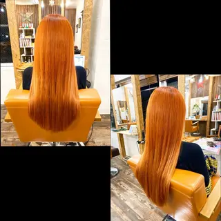 ロング カラー ✯カラー&編み込み エクステ✯池田智博✯のヘアスタイル