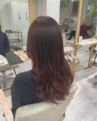 セミロング カラー ❤︎SAKURA 【Rico】❤︎のヘアスタイル