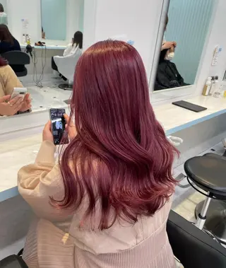 カラー 🎀愛されピンク ラベンダー💜ゆいのヘアスタイル