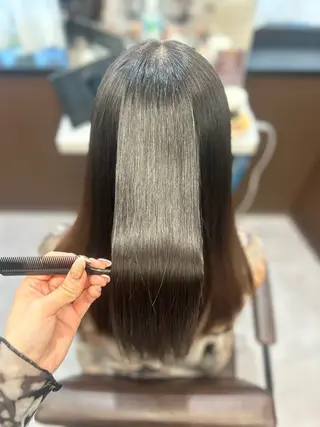 セミロング 韓国×髪質改善カラー 💎hinaのヘアスタイル