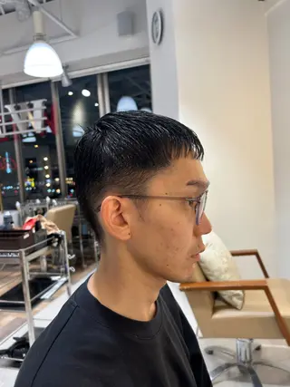メンズ ヘアーメイクウィル野田阪神店所属・Yuu/髪質改善 デザインカラーのヘアスタイル